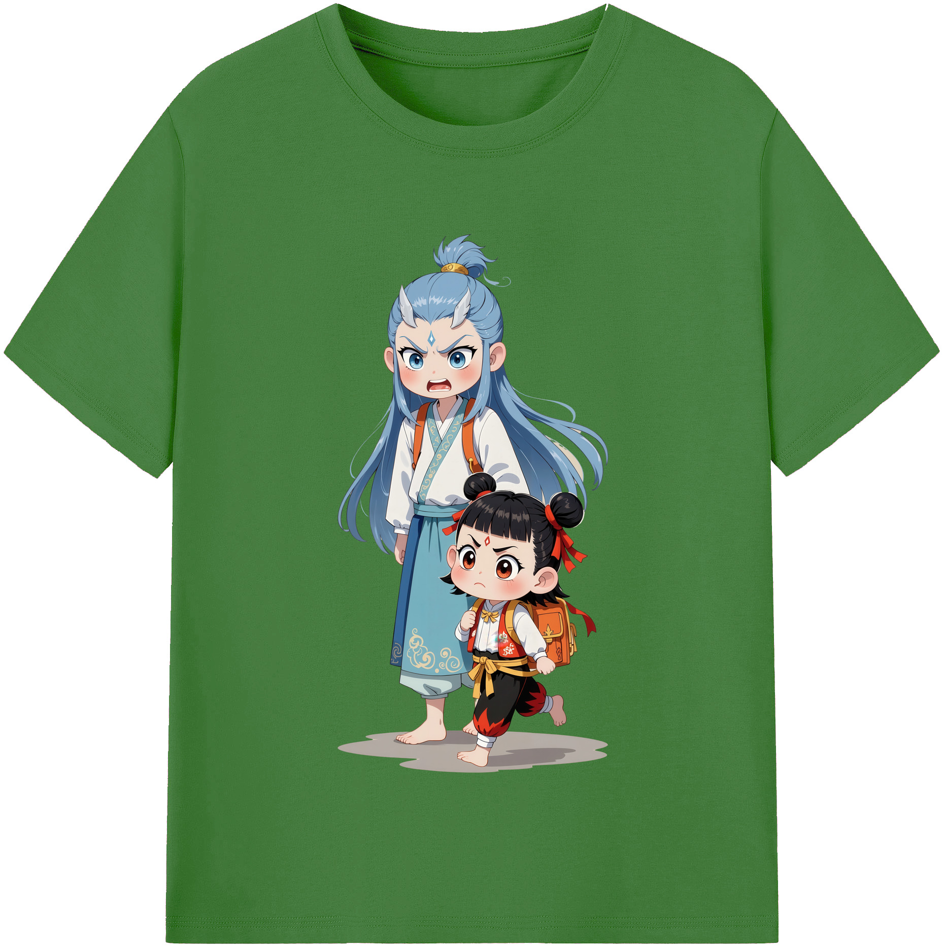 （画像用） Ne Zha 2 ナタ 魔童の大暴れ レディースカジュアルプリントTシャツ（綿100％）